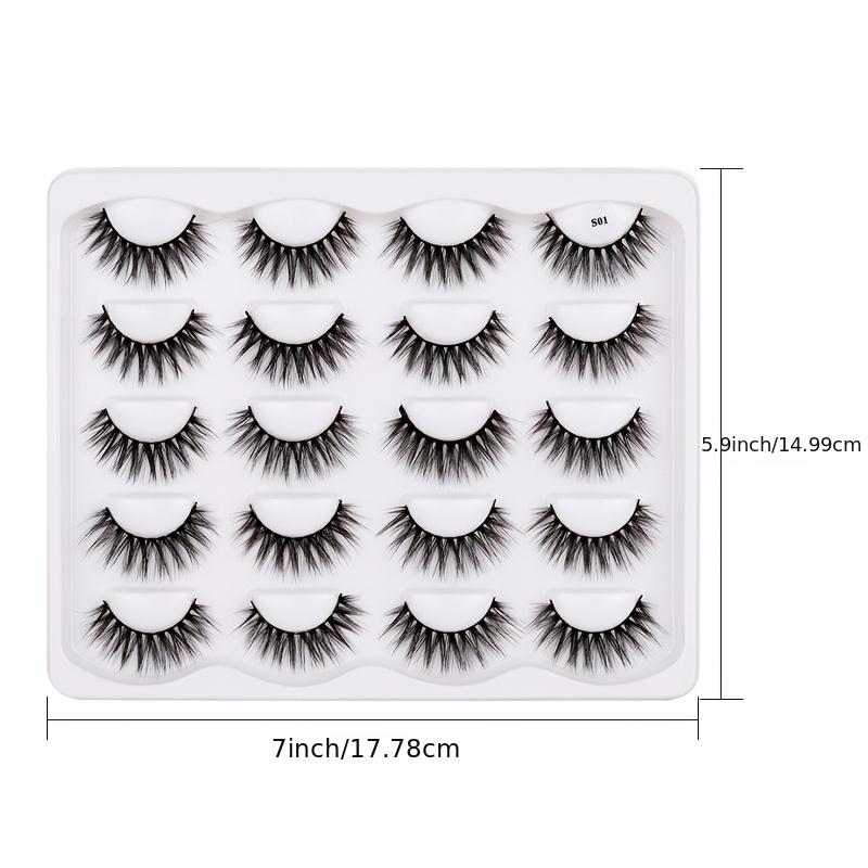 Vegan Natural Plant Fiber False Eyelashes Curly Full Cat Eye Faux Mink Lashes
