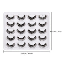 Vegan Natural Plant Fiber False Eyelashes Curly Full Cat Eye Faux Mink Lashes