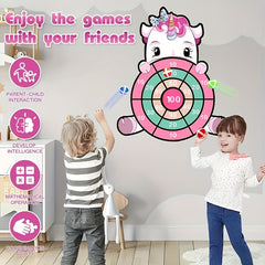 6pcs Sticky Ball Large Dartboard Set Indoor Outdoor Throwing Game