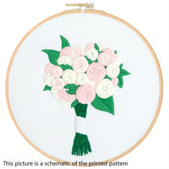 Bridal Hand Holding Flower Cross Stitch Kit
