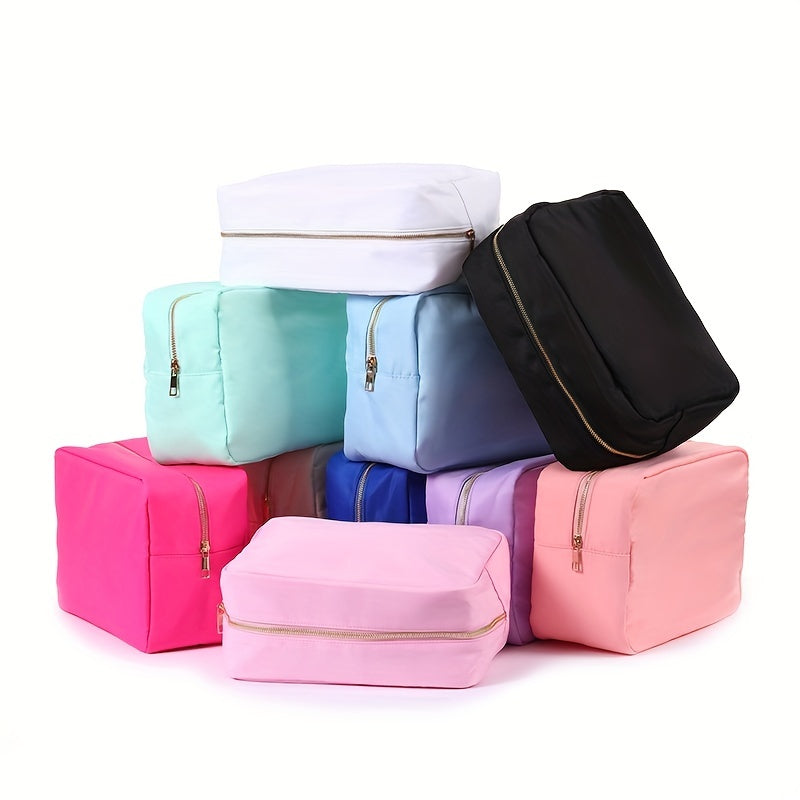 Waterproof Nylon Makeup Bag Travel Cosmetic Organizer Pouch with Zipper