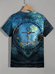 Men's Anchor Graphic T shirt Active 3D Print Tee For Summer