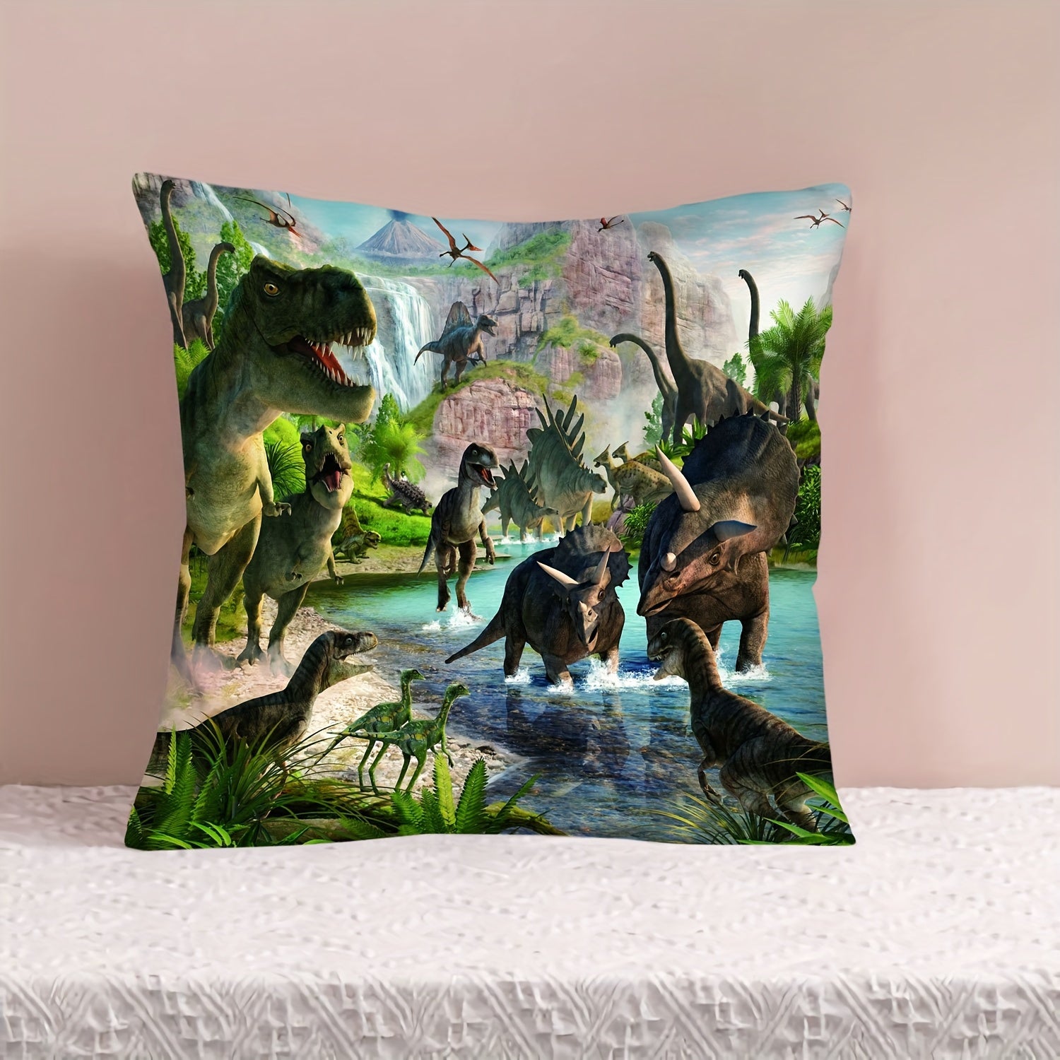 4PCS Dinosaur Pattern Pillow Covers for Home Decoration