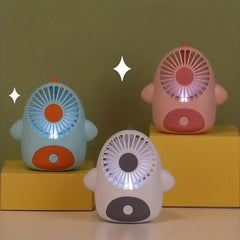 Summer Mini Strong Power Fan Durable Cartoon Handheld Small Fan