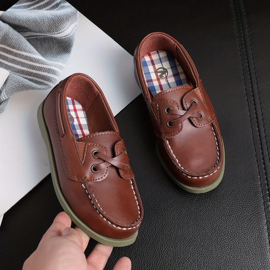Boys Slip On Loafer Shoes Lightweight Comfortable Non Slip Flat Shoes
