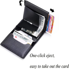 RFID Blocking Automatic Pop Up Credit Card Holder Case