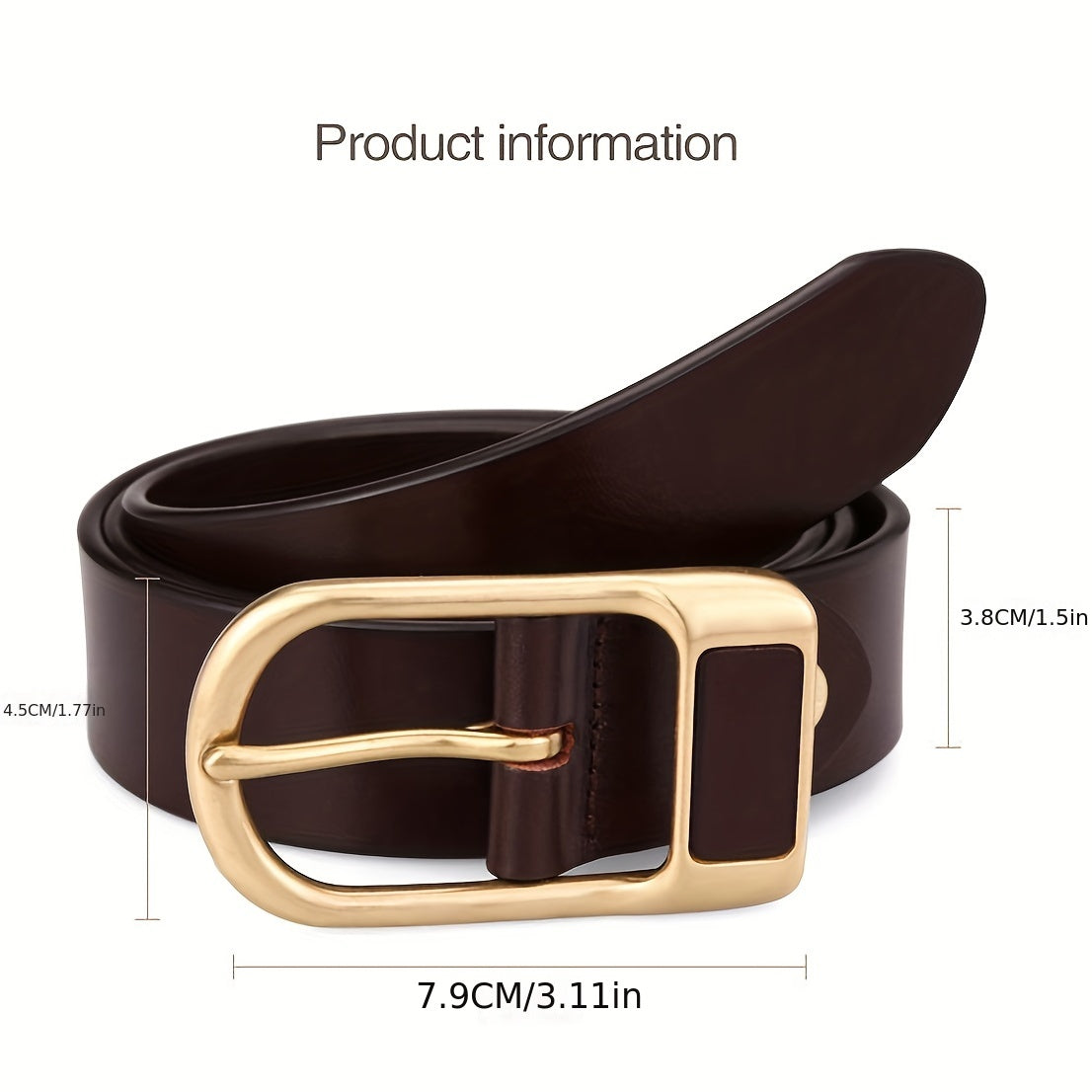 Men's Leather Belt Buckle for Business Pants