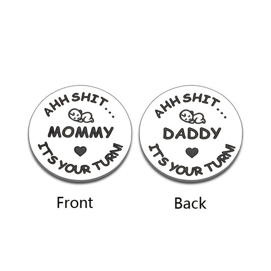 Double Sided Decision Coins for Parents - Perfect Gift for Dad Mom Husband Wife