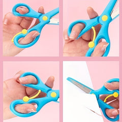 1pc Safety Scissors Macrame Anti-pinch Stretch Plastic Scissors