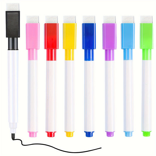 Fade Resistant Dust Dry Erase Markers Ultra Fine Tip 8 Colorful Non Toxic