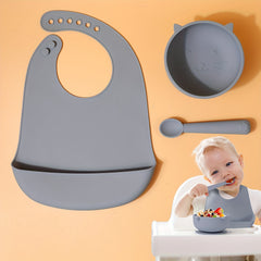 3-Piece Cat Series Feeding Utensils Set for Babies & Children