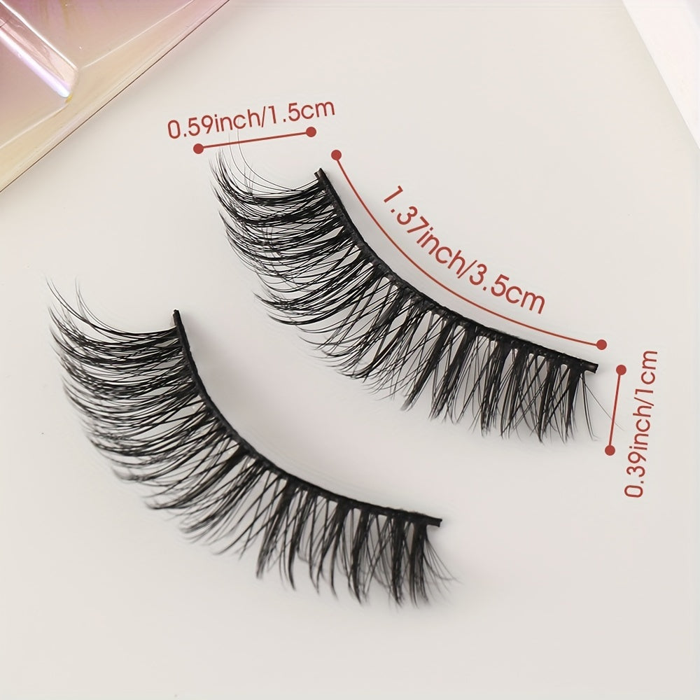 10 Pairs False Eyelashes Thick Curling Slender Lashes Natural Cross