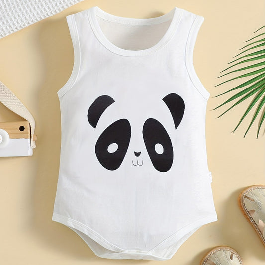 Panda Printed Cotton Romper for Baby Boys