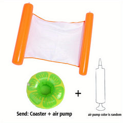 Inflatable Water Hammock Floating Pool Lounge Chair with Air Pump