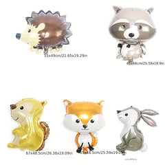 Woodland Animals Balloons Forest Creatures Cartoon Party Decorations