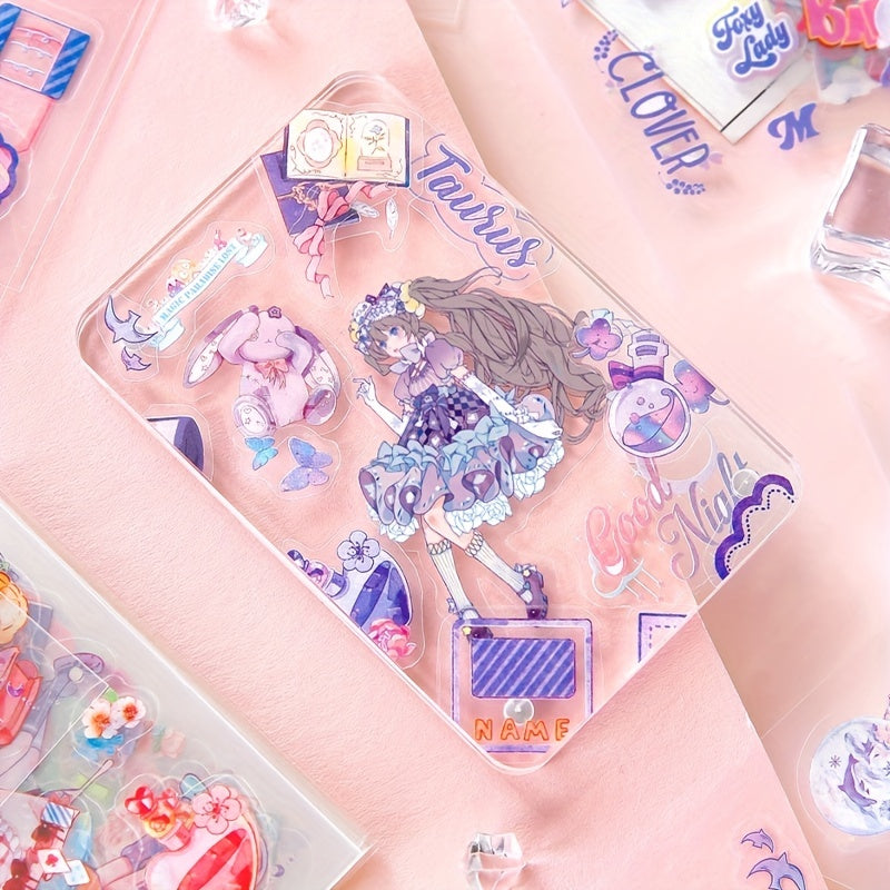 100 Pieces Four-in-One Journal Scrapbook Paper & Sticker Pack