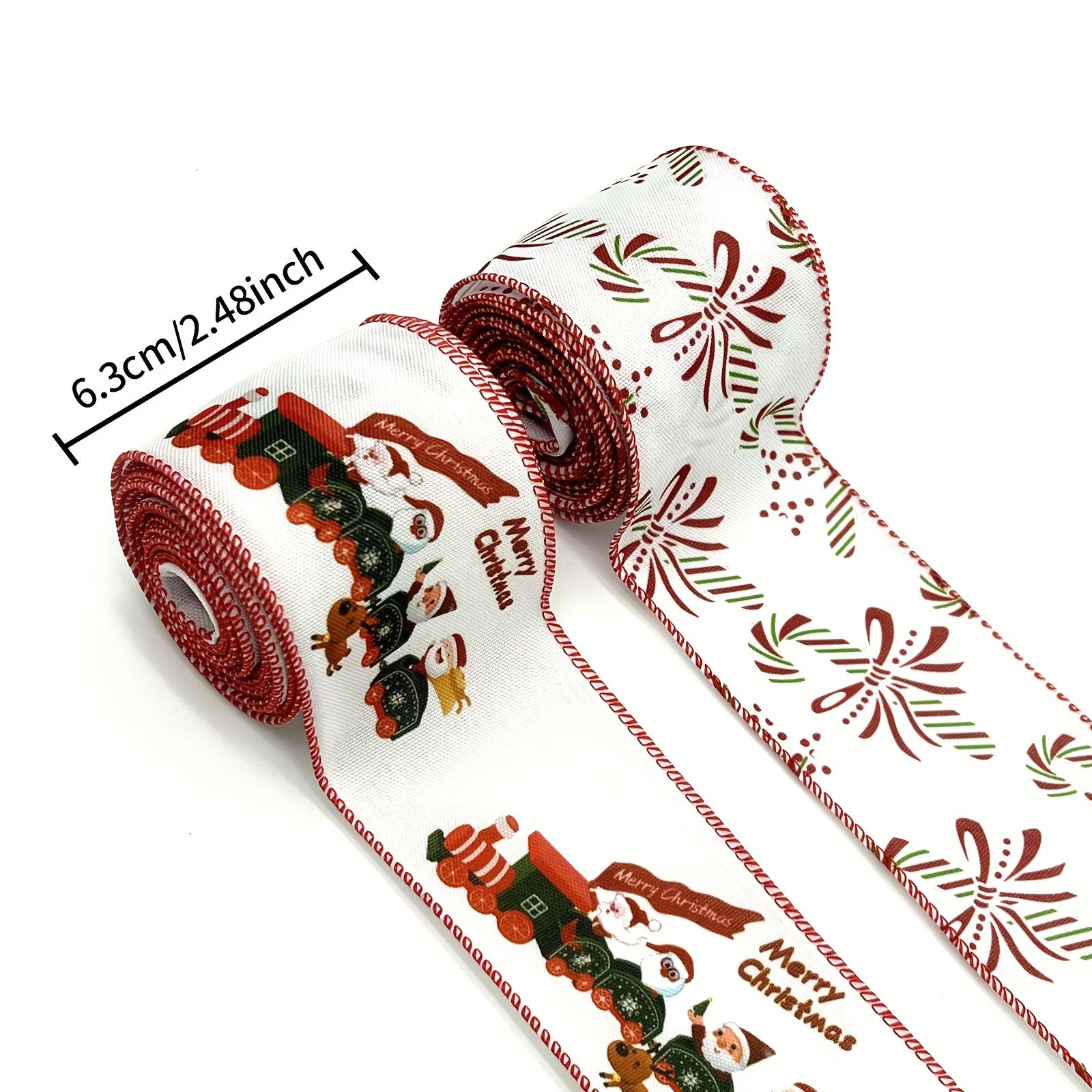 Christmas Ribbon For Holiday Trees Wrapping Ribbon Xmas Decorative Ribbons