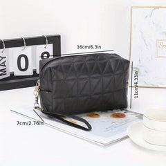 Portable PU Leather Toiletry Bag Waterproof Travel Storage