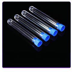 20pcs Disposable Plastic Test Tube Hard Test Tube for Lab Experiment