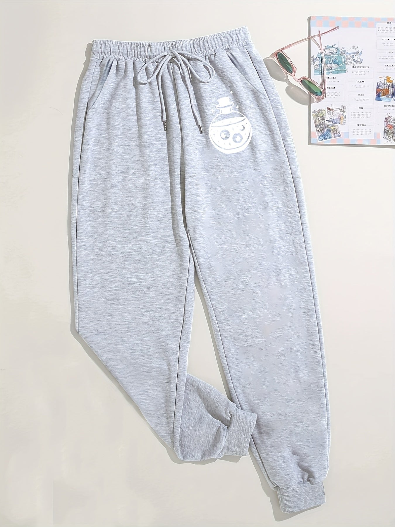 Plus Size Halloween Sports Pants Women's Plus Graphic Print