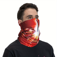 Flame Red Archery Pattern Beanie & Gaiter Set