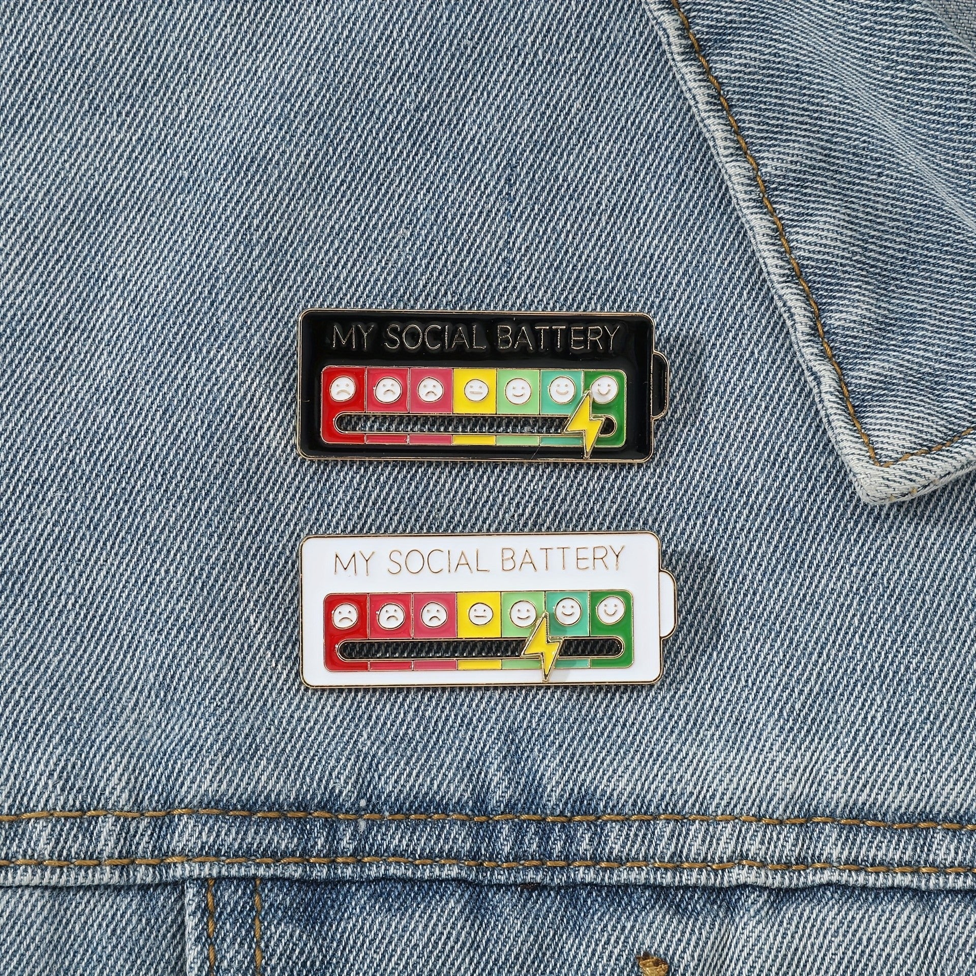 Removable Lightning Love Week Mood Emoticon Interactive Mood Pin