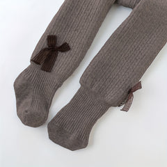Baby Girls Bowknot Pantyhose Knitted Mesh Leggings Tights