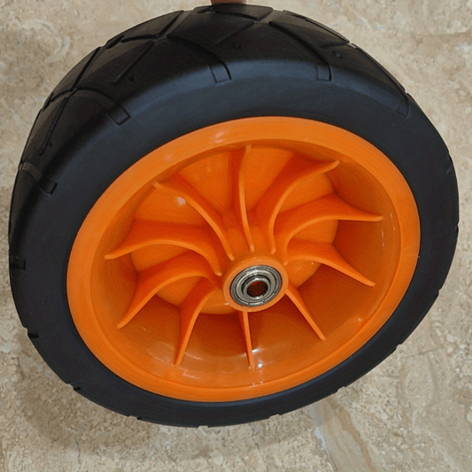 Hand Trailer Wheel 8-Inch Black Solid Rubber Replacement Tire