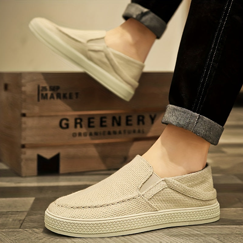 Men's Slip On Canvas Shoes Lightweight Casual Flats