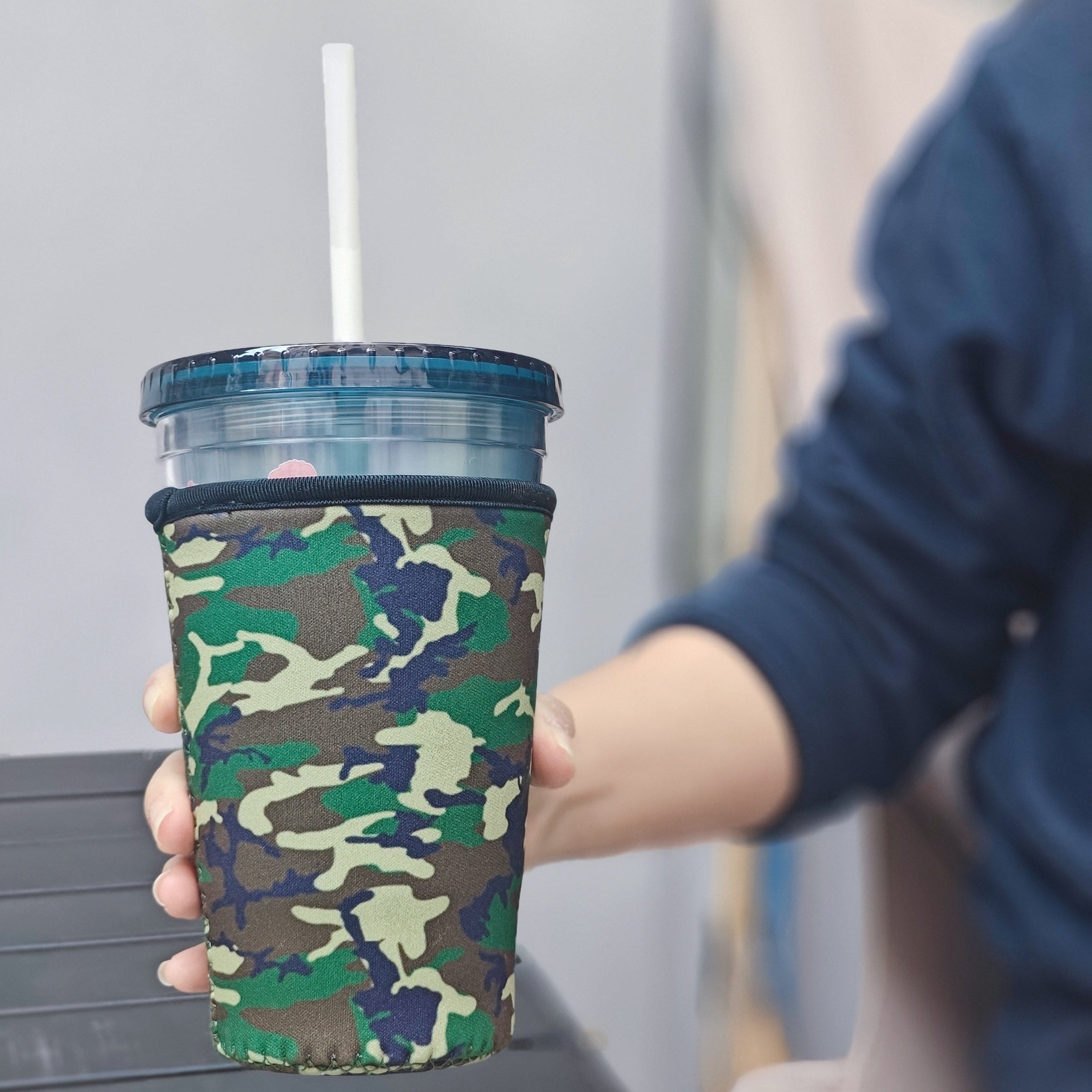 3pcs Colorful Non-slip Cup Sleeve, Green Insulated Cover for 16-32oz Bottle