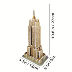 Empire State Building 3D Model Puzzle DIY Toy Gift