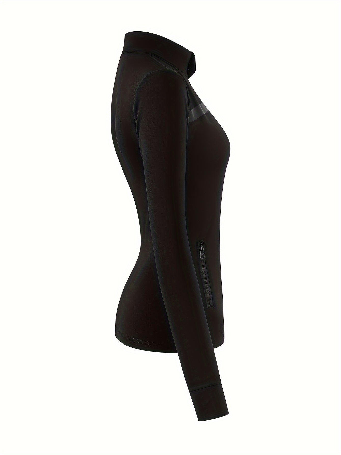Women's Fleece Lined Yoga Jacket Zip Up