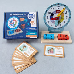 Educational Wooden Teaching Clock for Kids - Time Learning Kit
