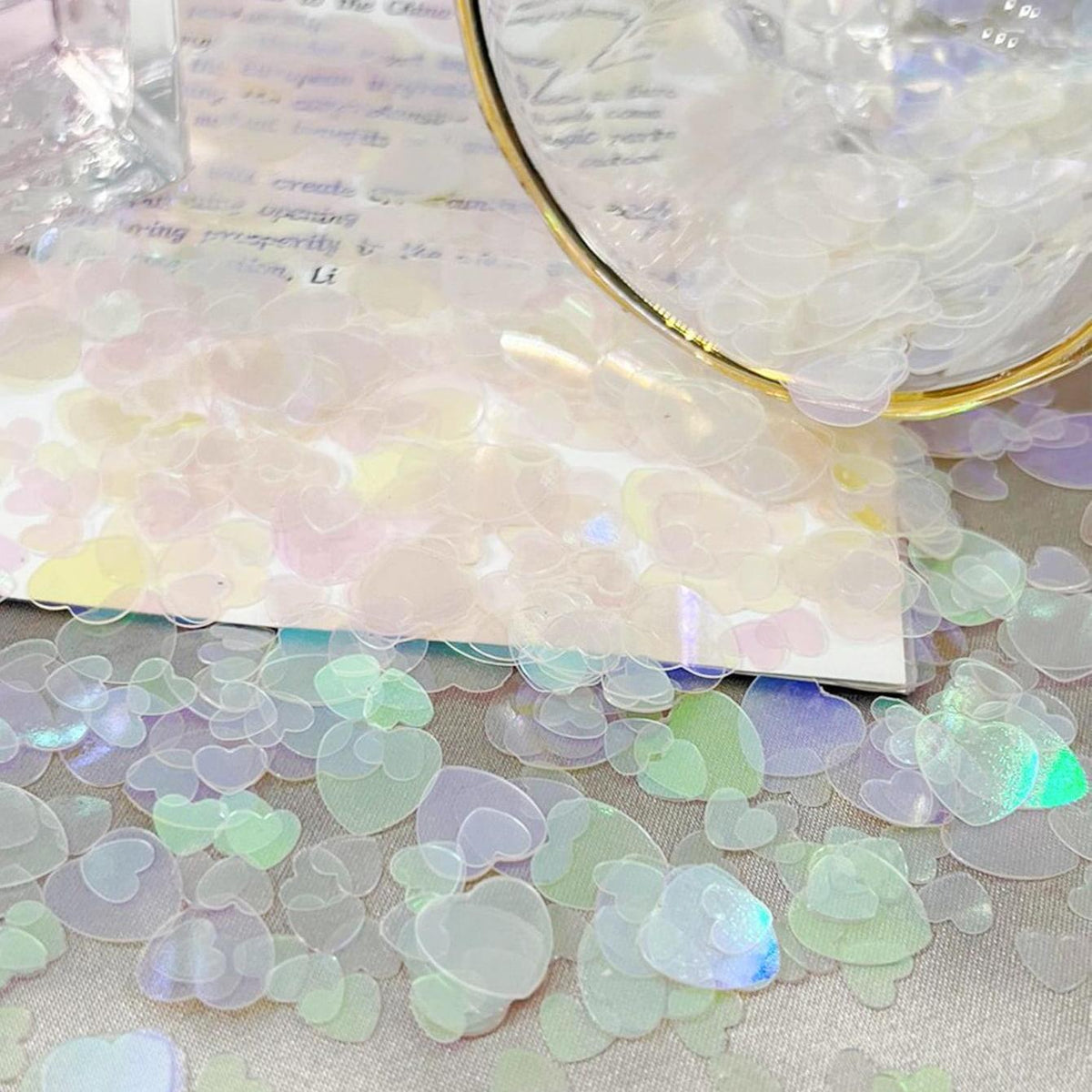 Peach Heart Wedding Confetti Mixed Styles Decorative Confetti