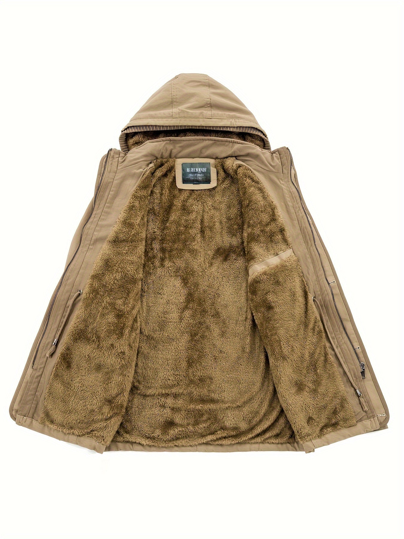 Men's Plush Thick Hooded Winter Jacket