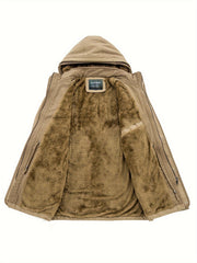 Men's Plush Thick Hooded Winter Jacket