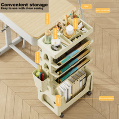 Large Capacity Movable Bookshelf for Home and Office