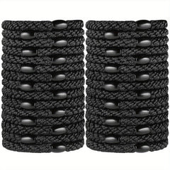 30pcs Solid Hair Ties Elastic Ponytail Holder for Thick Hair