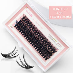 60Pcs Cluster Lashes 0.07D Curl 9-16mm Mix DIY Eyelash Extension Volume Natural