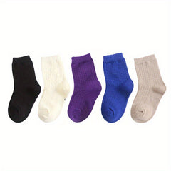 10 Pairs Girls Rainbow Candy Crew Socks for Kids