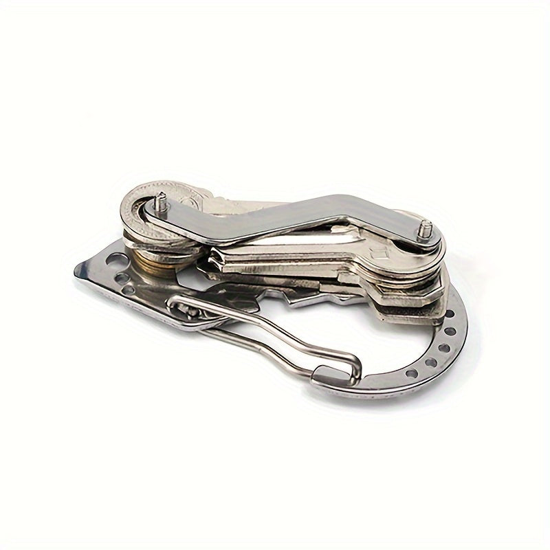 Stainless Steel Tool Keychain with Screwdriver Wrench