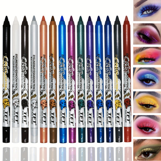 Colorful Eyeliner Pen High Pigmented Pearly Shimmer Metallic Waterproof Stick