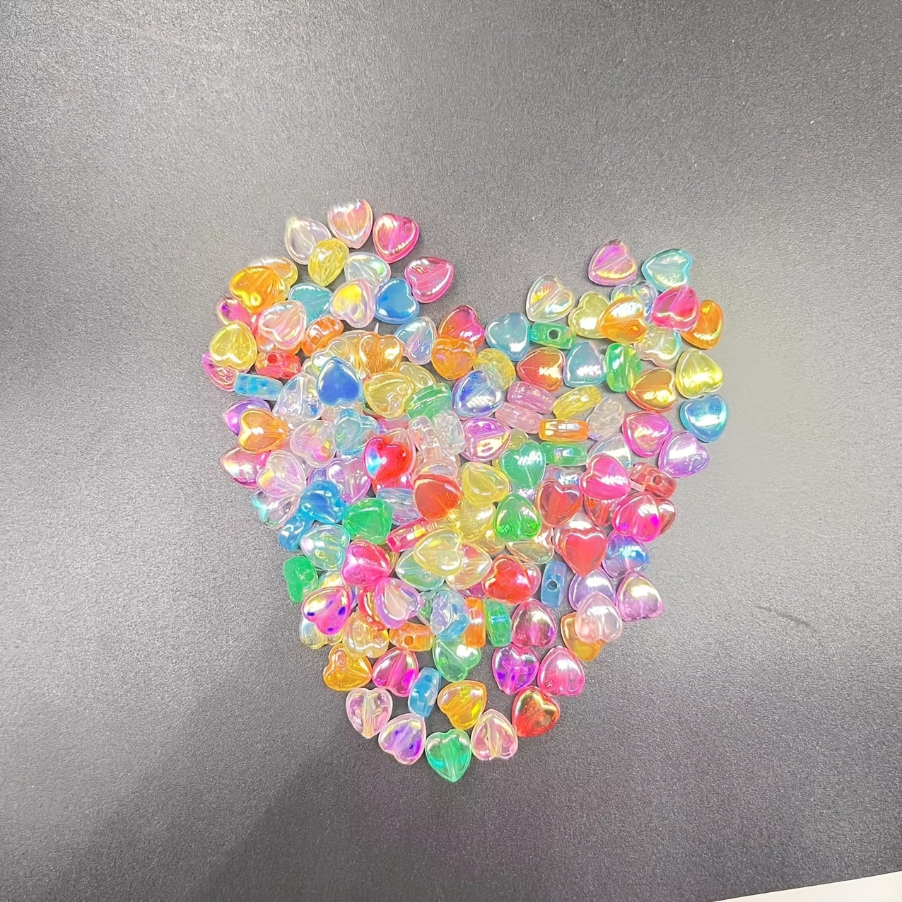 150pcs DIY Heart-shaped Beads Set for Kids Jewelry Making