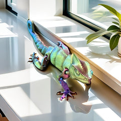 3D Printed Colorful Chameleon Tabletop Ornament