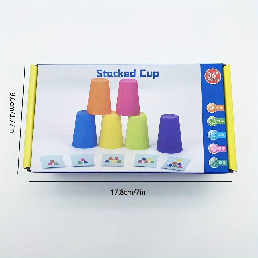 Interactive Stacking Cup Sorting Toy for Hand-Eye Coordination Training