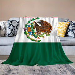 National Flag Pattern Flannel Fluffy Blanket Lightweight Warm Blanket