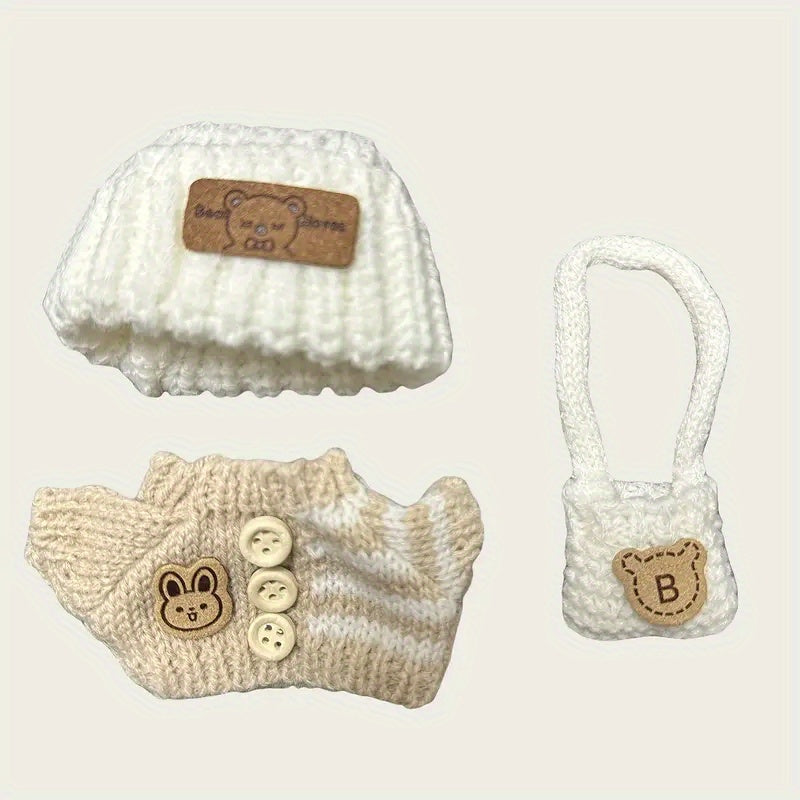 Hand Woven 3pcs Doll Clothing Set for 15 BUBU Style Dolls