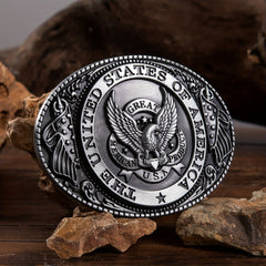 Eagle Flag Belt Buckle Men's Novelty Denim Buckle