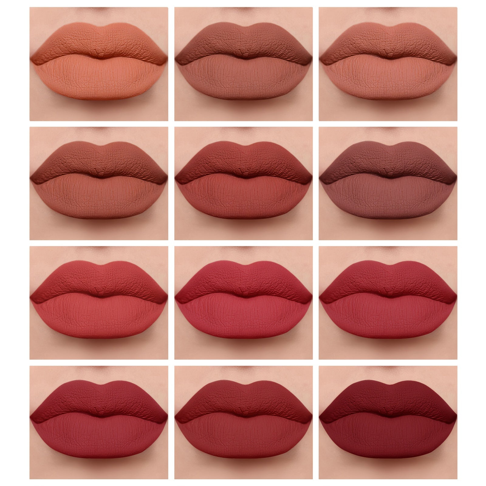 12pcs Velvet Matte Liquid Lipstick Set Magnet Long Lasting Waterproof Lip Gloss