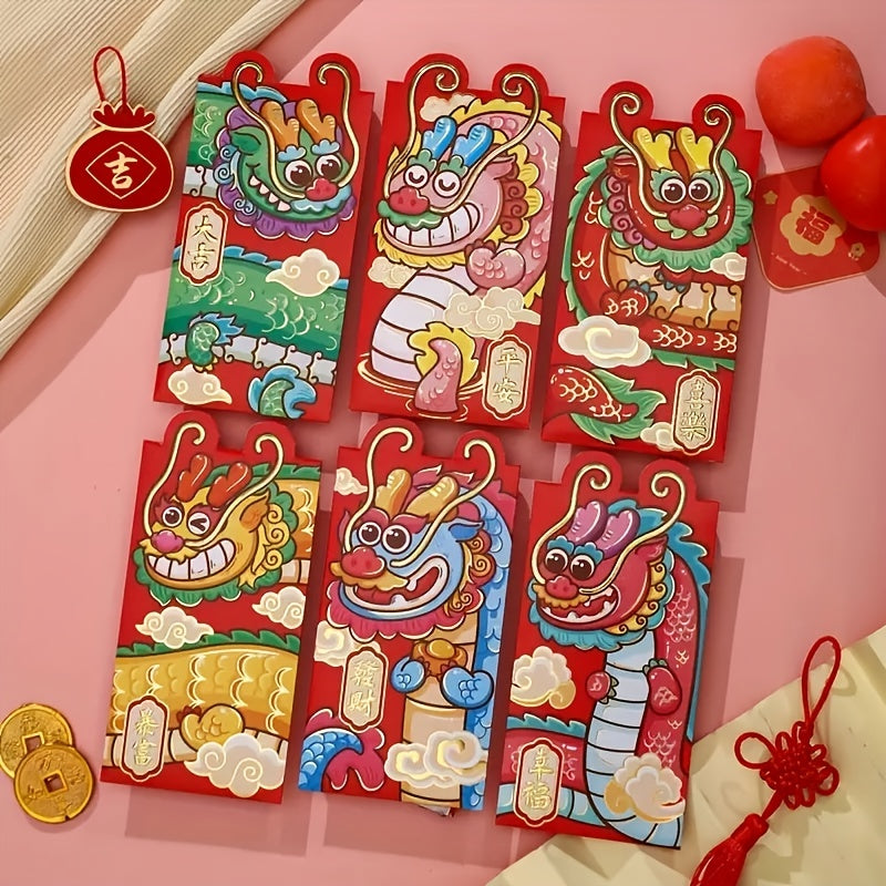 18pcs Dragon Year Red Envelope Lucky Universal Red Envelope Spring Supplies